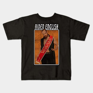 Vintage Wwe Aiden English Kids T-Shirt